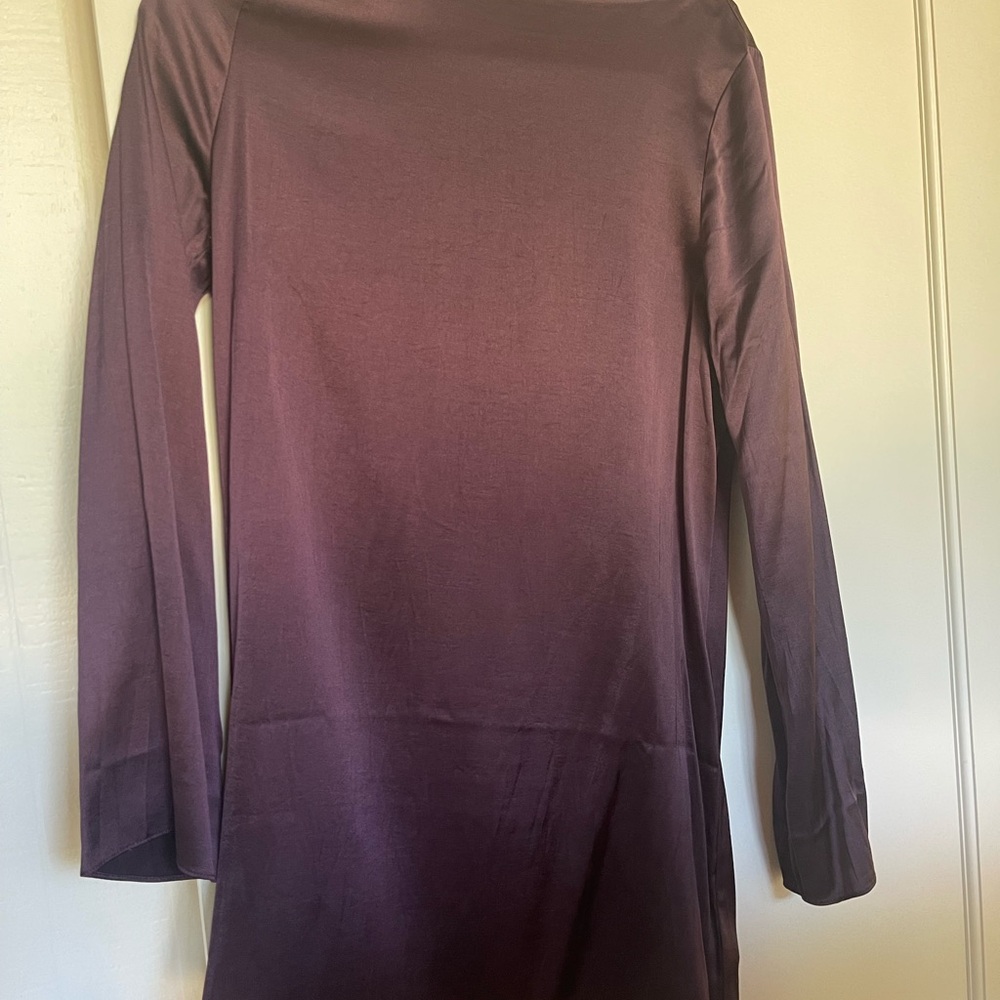 Madewell Deep Purple Long Sleeve Dress